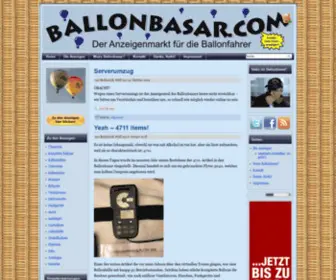 Ballonbasar.com(Der Ballonbasar ist der Anzeigenmarkt mit Kleinanzeigen für Ballonfahrer zum An) Screenshot
