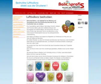 Ballondruckerei.com(Luftballons, Werbeballons, Ballondruck, Ballons, bedruckte Ballons, Werbemittel) Screenshot