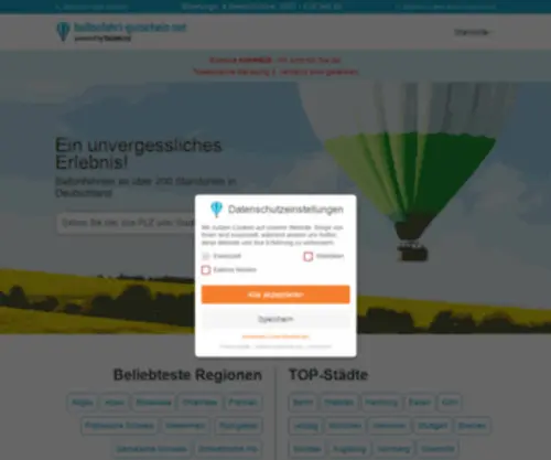 Ballonfahrt-Gutschein.net(Ballonfahrt) Screenshot