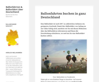 Ballonfahrten.com(Ballonfahrten buchen in ganz Deutschland) Screenshot