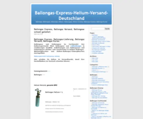 Ballongas-Deutschland.de(Ballongas-Express-Helium-Versand-Deutschland) Screenshot