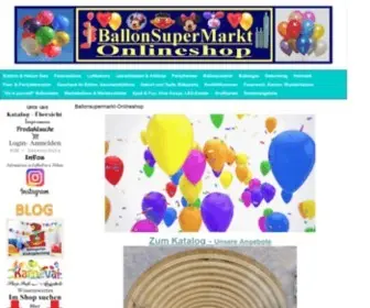Ballonsupermarkt-Onlineshop.de(Ballonsupermarkt-Onlineshop-Luftballons-Ballongase-Partydekoration) Screenshot