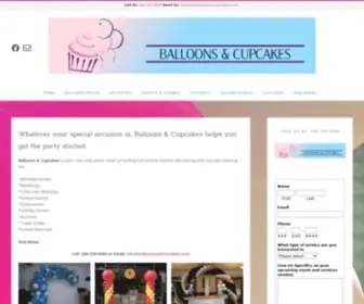 Balloonsandcupcakes.com(Balloons Seattle) Screenshot