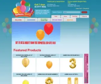 Balloonsdirect.com.au(Balloon Decorating Services) Screenshot