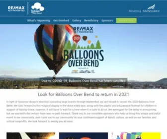 Balloonsoverbend.com(Balloons Over Bend) Screenshot