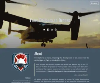 Balloonstodrones.com(Air Power throughout the Ages) Screenshot