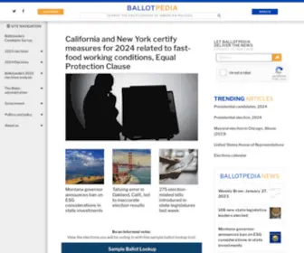 Ballotpedia.org(Ballotpedia) Screenshot