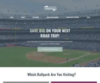 Ballparksavvy.com(Last updated) Screenshot