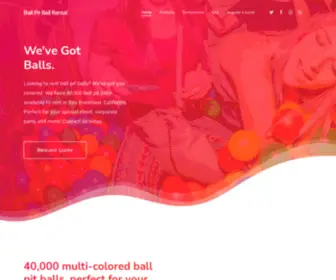 Ballpitballrental.com(Ball Pit Ball Rental San Francisco Bay Area) Screenshot