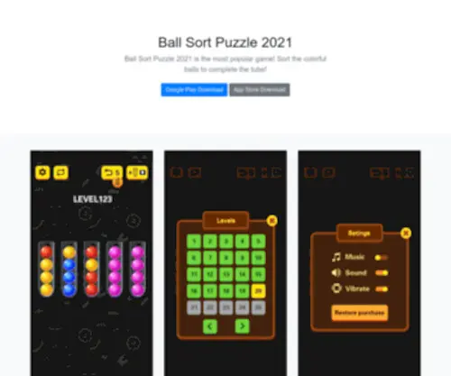 Ballsortpuzzle.com(Ballsortpuzzle) Screenshot