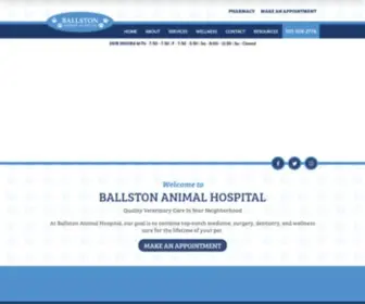 Ballstonanimalhospital.com(At Ballston Animal Hospital our mission) Screenshot