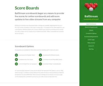 Ballstream.com(Scoreboard Software for all Cue Sports) Screenshot