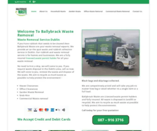 Ballybrackwaste.ie(Waste Removal Dublin) Screenshot