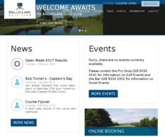 Ballyclaregolfclub.com(A challenging parkland course in the heart of County Antrim) Screenshot