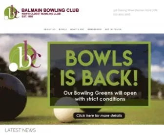 Balmainbowls.com.au(Balmain Bowling Club) Screenshot