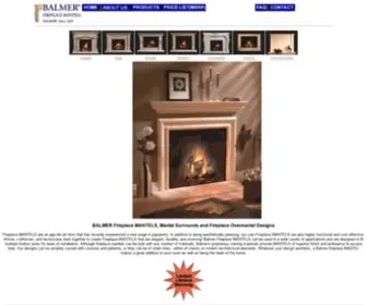 Balmerstudios.com(BALMER Fireplace MANTELS) Screenshot