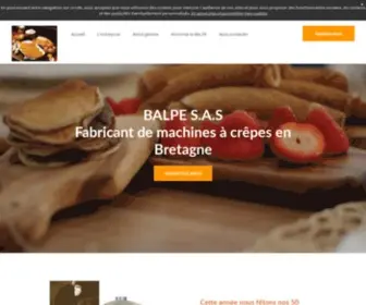 Balpe.com(BALPE S.A.S. : constructeur machines à crêpes) Screenshot