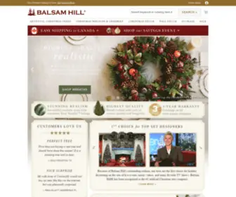 Balsamhill.ca(Balsam Hill Canada) Screenshot