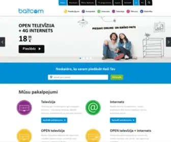 Baltcom.lv(Internets, Televīzija, Tālrunis, Elektrība) Screenshot