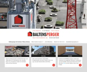 Baltenspergerbau.ch(Baltensperger AG Hochbau Tiefbau Holzbau) Screenshot