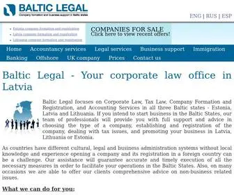 Baltic-Legal.com(Baltic legal) Screenshot