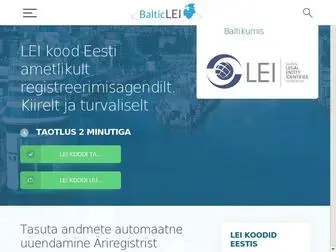 Balticlei.ee(Baltic LEI) Screenshot