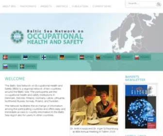 Balticseaosh.net(Baltic Sea Network on Occupational Health and Safety) Screenshot