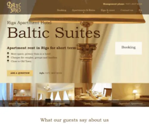 Balticsuites.com(Riga Apartment Hotel Baltic Suites) Screenshot