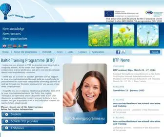 Baltictrainingprogramme.eu(Baltic Training Programme) Screenshot