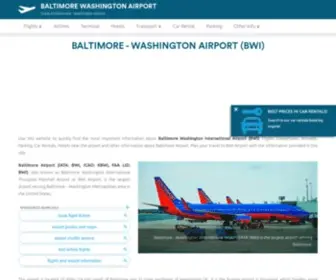 Baltimore-Airport.com(BWI Airport) Screenshot