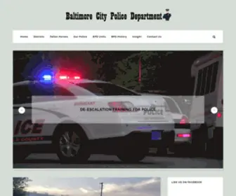 Baltimorecitypolicedept.org(Baltimore City Police Department) Screenshot