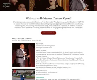 Baltimoreconcertopera.com(Baltimore Concert Opera) Screenshot