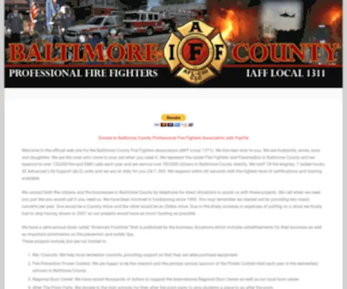 Baltimorecountyfire.com(IAFF Local 1311) Screenshot