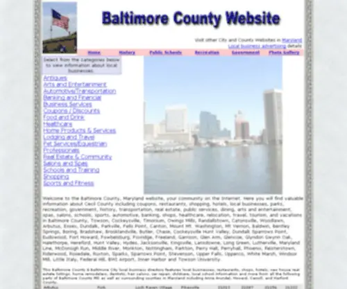 Baltimorecountywebsite.com(Baltimore County & City Maryland MD Website) Screenshot