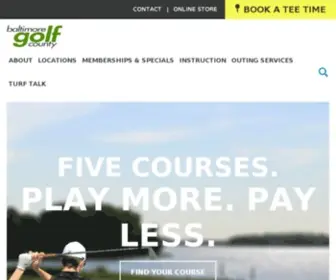 Baltimoregolfing.com(Baltimore County Golf) Screenshot