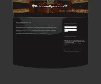 Baltimoreopera.com(Baltimore Opera) Screenshot