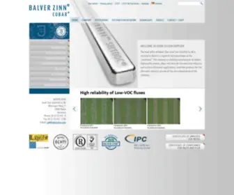 Balverzinn.com(Balver Zinn Josef Jost GmbH & Co. KG) Screenshot