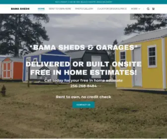 Bamasheds.com(Bama Sheds and Garages) Screenshot