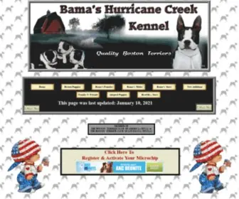 Bamashurricanecreekkennel.com(Boston Terrier Puppies) Screenshot