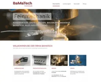 Bamatech.de(Konstruktion, Drehen, Fräsen, Baugruppenmontage) Screenshot