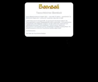 Bambali.de(Tauschbörse) Screenshot