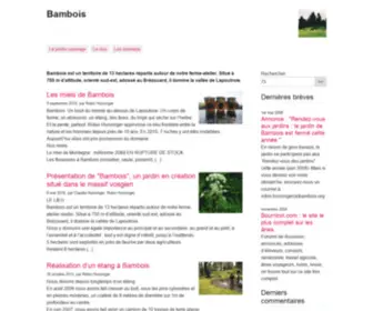 Bambois.com(Bambois est un territoire de 13 hectares répartis autour de notre ferme) Screenshot