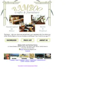 Bamboobelize.com(Bamboo Crafts and Furniture of Belize) Screenshot