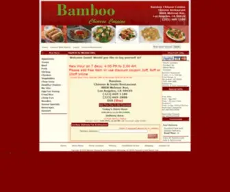 Bamboochinesela.com(Bamboo Chinese Cuisine Chinese Restaurant Los Angeles) Screenshot