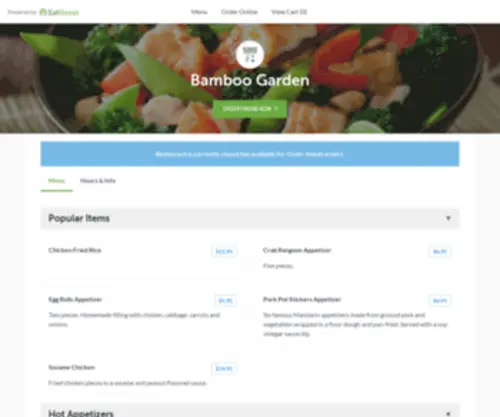 Bamboogardenchicago.com(Bamboo Garden Chinese Food) Screenshot