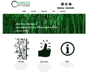 Bamboooptions.com(Bamboo Plants and Services) Screenshot