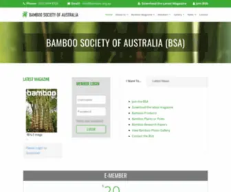 Bamboo.org.au(Bamboo Society of Australia) Screenshot