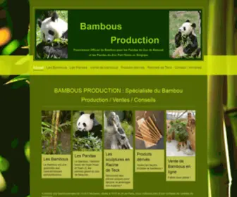 Bambous-Production.com(BAMBOUS PRODUCTION : Spécialiste du bambou Ventes Conseils) Screenshot