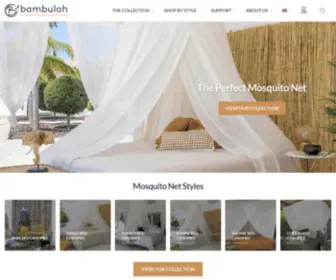Bambulah.com(Premium mosquito nets for beds & outdoors by Bambulah®) Screenshot