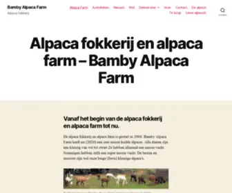 Bamby.nl(Alpaca fokkerij en alpaca farm) Screenshot